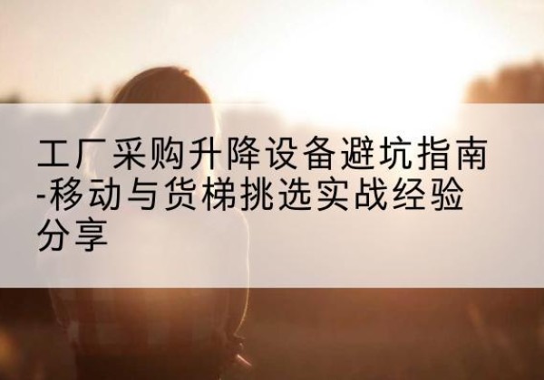 宿州移动式升降机怎么选-工厂采购升降设备避坑指南-移动与货梯挑选实战经验分享